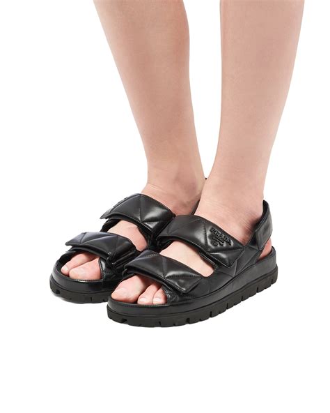 nappa leather sandals prada|Prada nappa leather sandals.